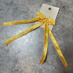 Urban Outfitters Plaid Hair Bow Barrette Set New